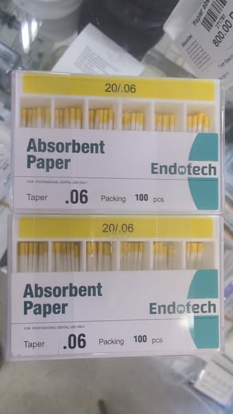 Absorbant paper Endo tech gros et détails