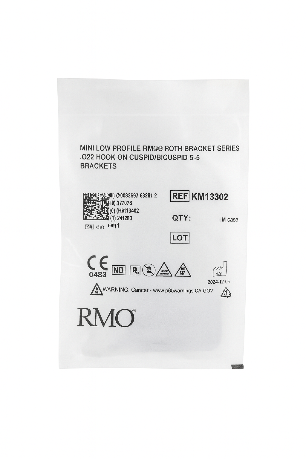 Mini Low Profile RMO® Roth Bracket Series – .022 Hook on Cuspid/Bicuspid 5-5 Brackets