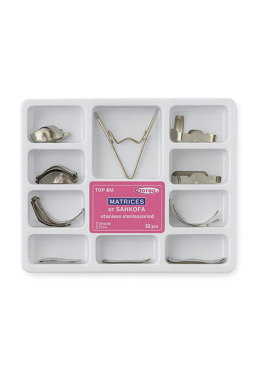 Kit de matrices dentaires métalliques avec pince – TOP BM