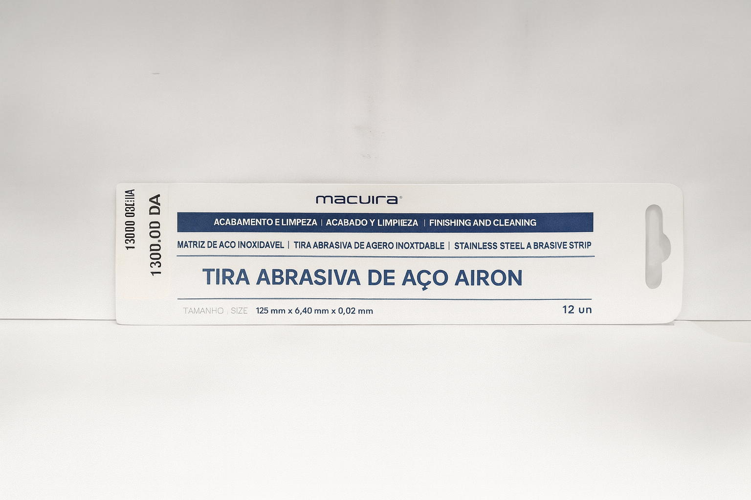 Macuira-Bande abrasive en acier inoxydable:[12 unités de (125 mm × 6,40 mm × 0,02 mm)]
